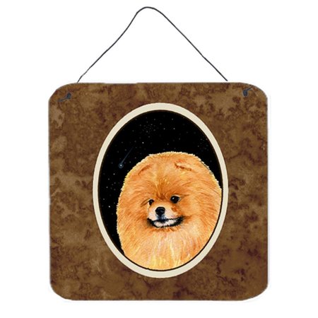 MICASA 6 x 6 in. Starry Night Pomeranian Aluminium Metal Wall or Door Hanging Prints MI728594